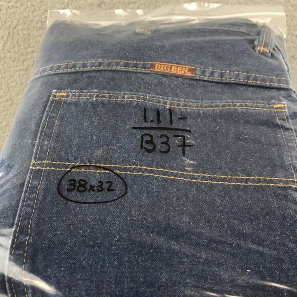 Vintage  Big Ben Jeans Size 38x32 Carpenter Painter Farm - Picture 9 of 9